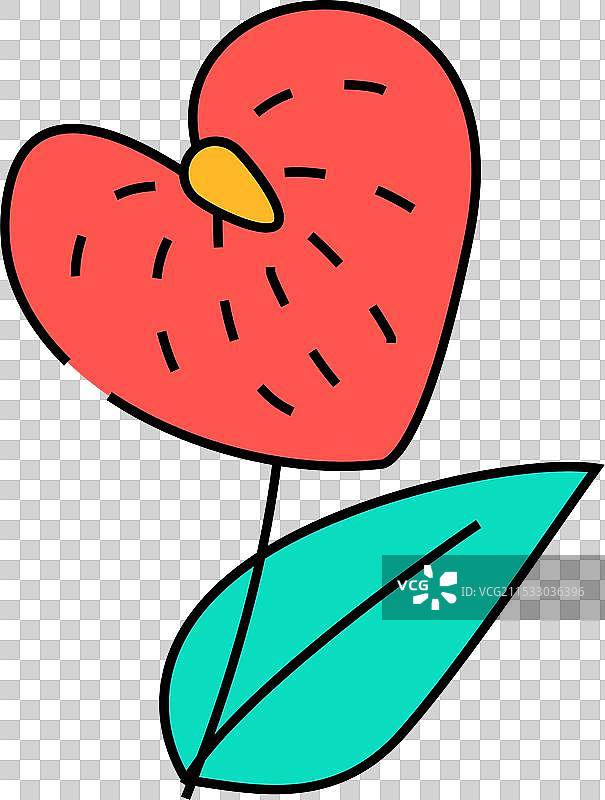 火鹤花图标颜色图片素材