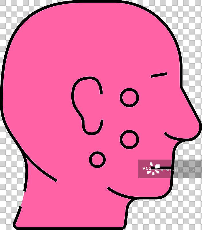 痤疮面部皮肤病图标颜色图片素材