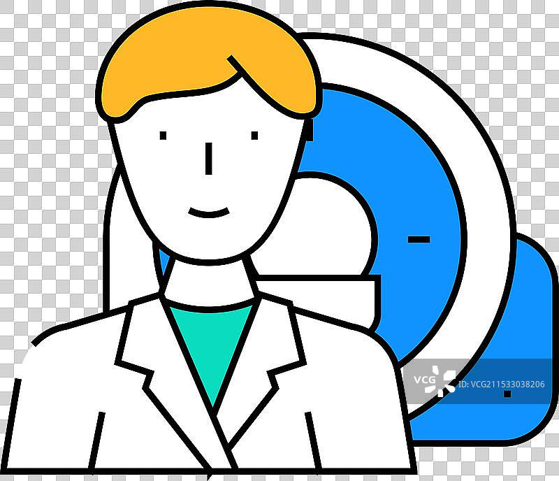 MRI检查医生图标颜色图片素材