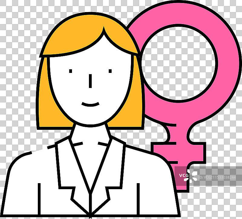 妇科医生图标颜色图片素材