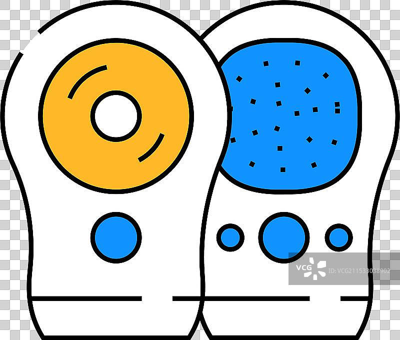 彩色无线保姆设备图标图片素材