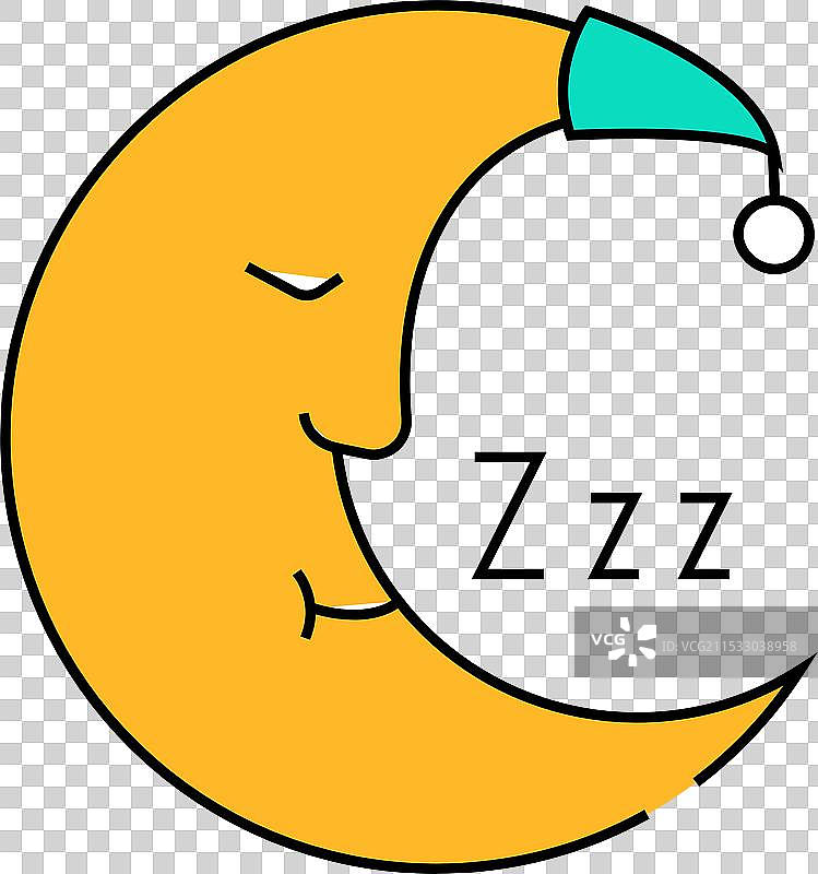 月亮睡眠图标颜色图片素材
