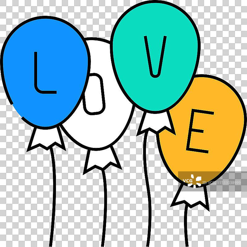 气球装饰图标颜色图片素材