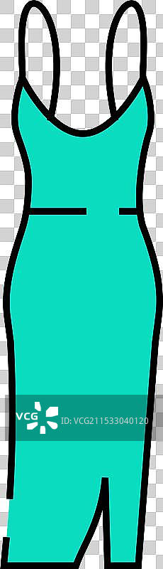 晚会礼服图标颜色图片素材