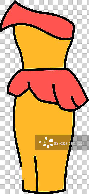 鸡尾酒裙图标颜色图片素材