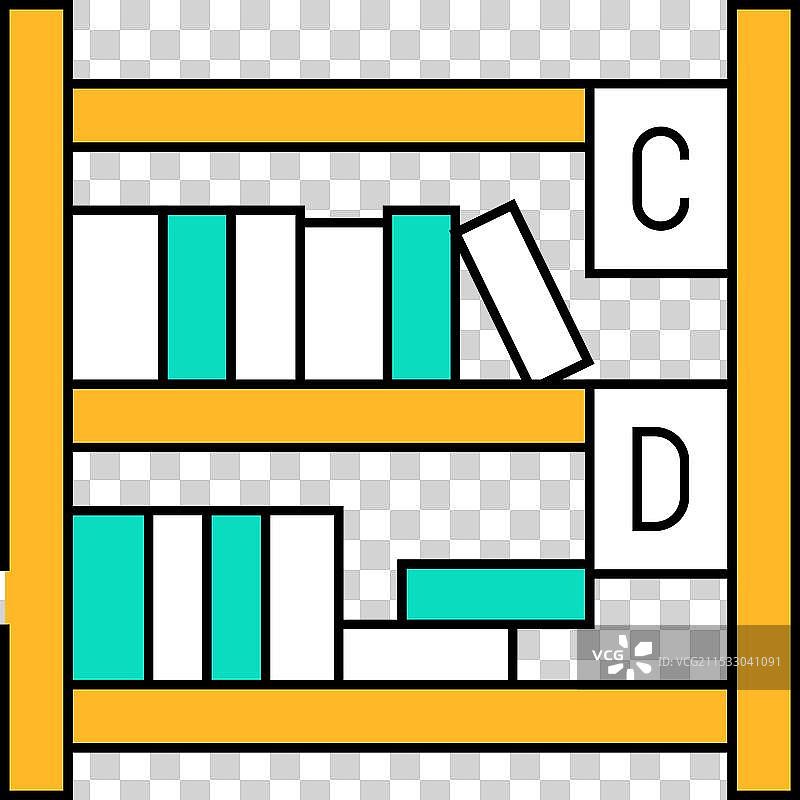 图书馆学校图标颜色图片素材