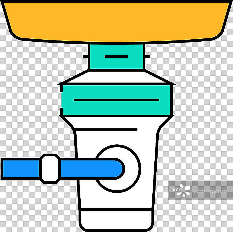 垃圾处理图标颜色图片素材