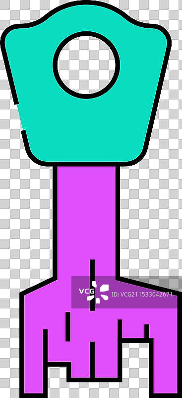 抽象的彩色钥匙图标图片素材