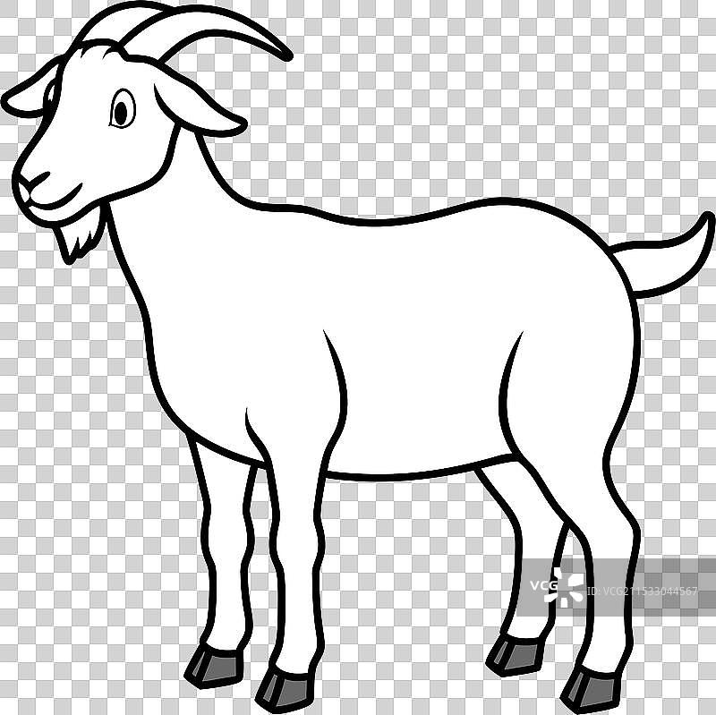 博尔山羊剪影 2图片素材