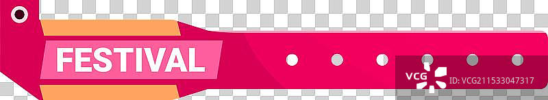 粉色节日腕带，允许进入活动场所图片素材