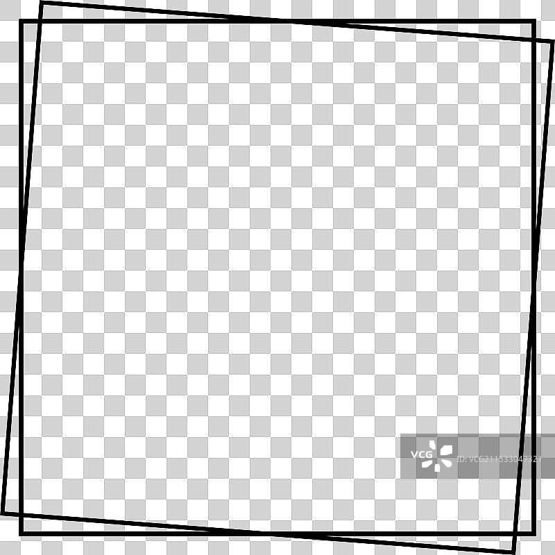 方形图标元素抽象轮廓边框图片素材