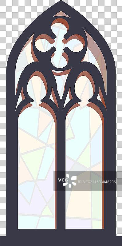哥特式彩色玻璃窗图片素材