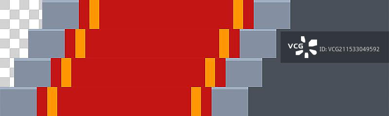 像素艺术风格的红地毯通向楼梯图片素材