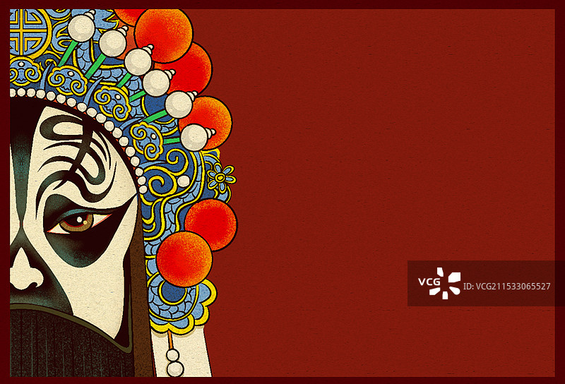 京剧霸王别姬霸王形象中国风插画图片素材