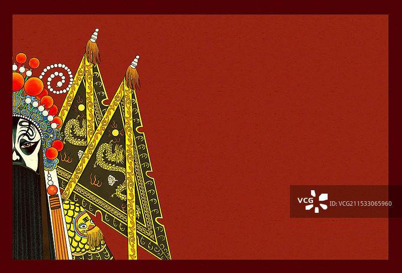 京剧霸王别姬霸王形象中国风插画图片素材