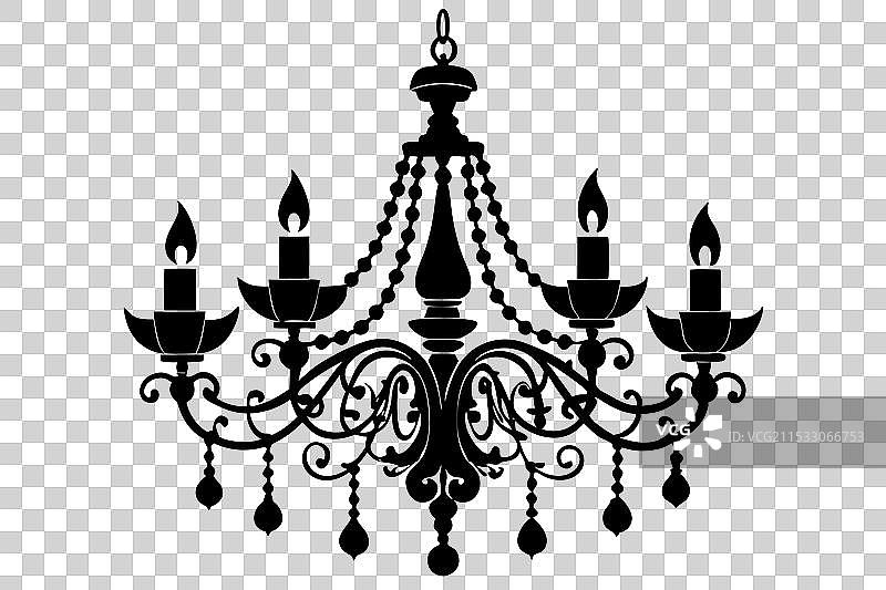 吊灯图标轮廓图片素材