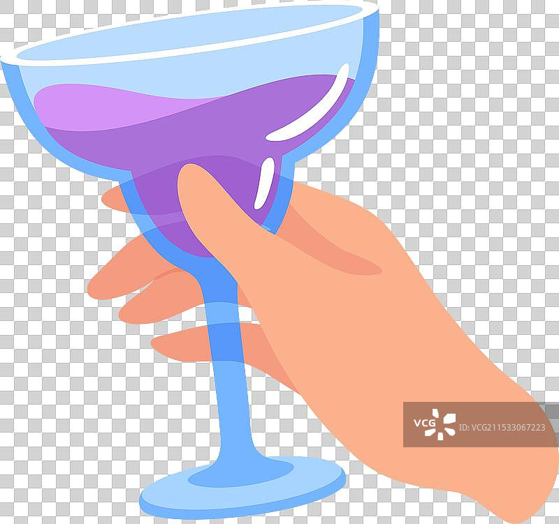 手中拿着鸡尾酒的玻璃杯图片素材