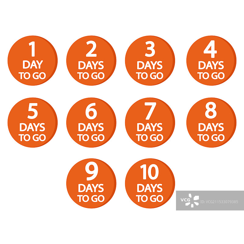 倒计时计时器图标数字一到十（加粗）图片素材