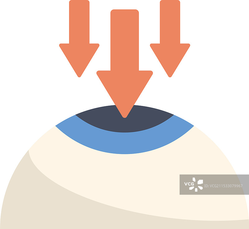 眼压显示青光眼症状或眼部问题图片素材