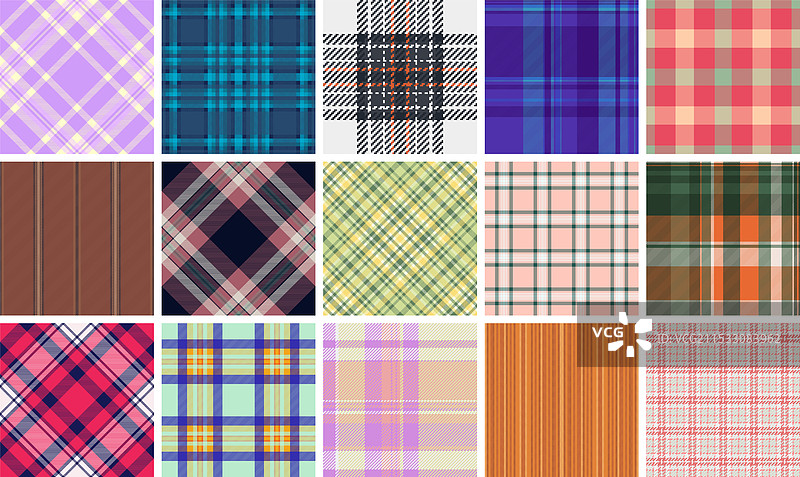 经典格子纺织图案展示图片素材
