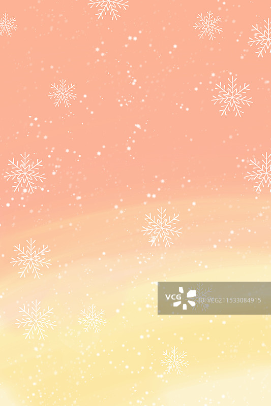 卡通手绘雪花治愈背景素材图片素材