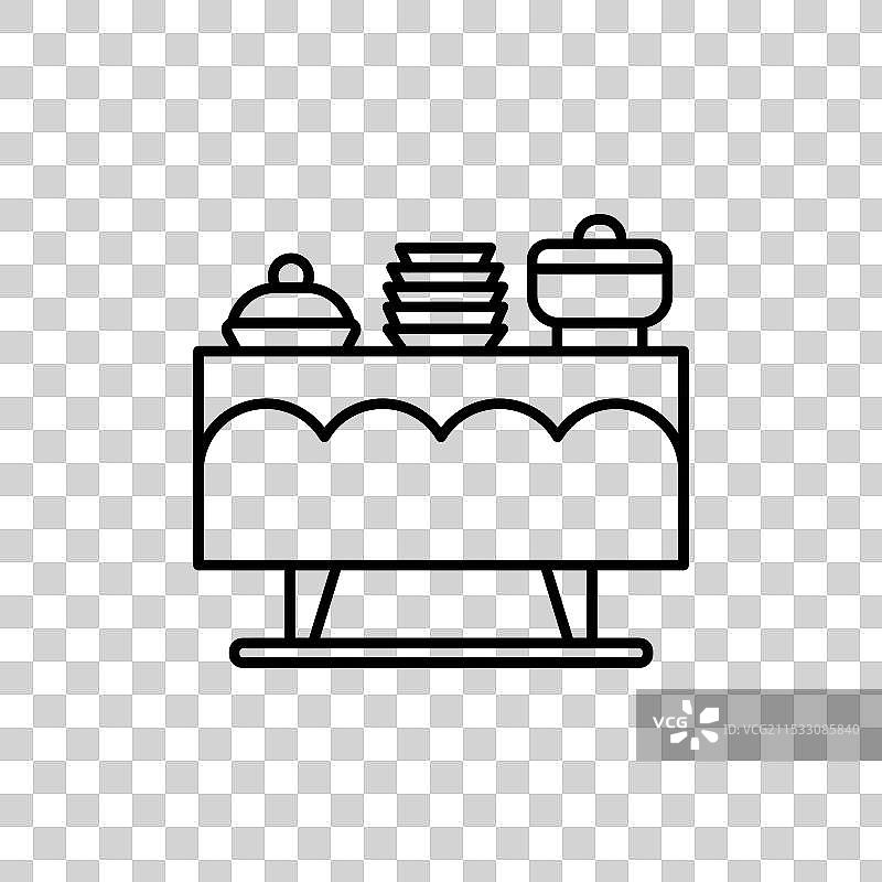 自助餐图标集宴会派对覆盖图片素材