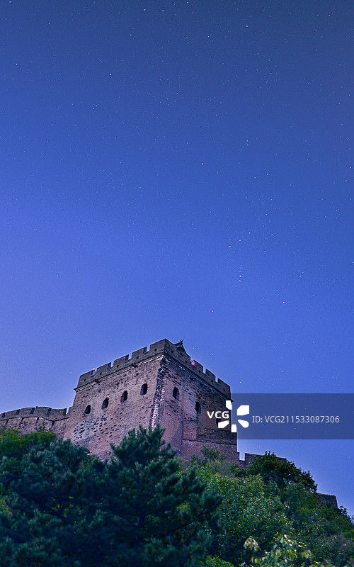 金山岭长城星空图片素材