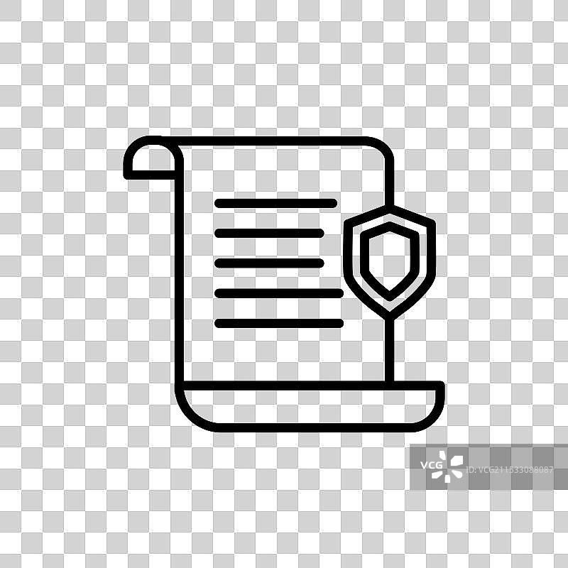 保险索赔的安全政策图标集图片素材