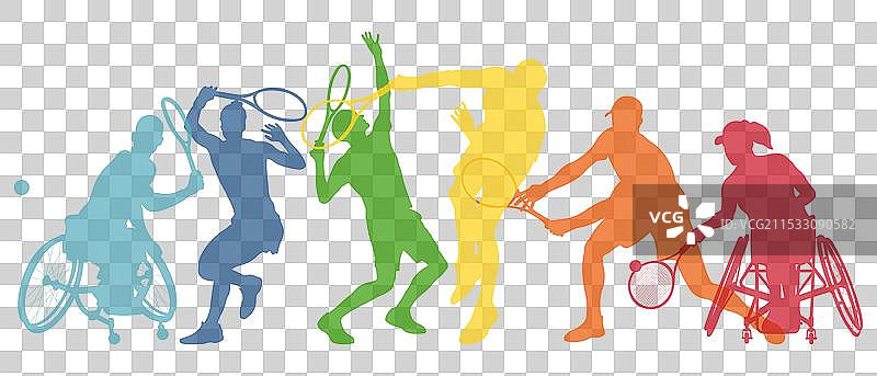 一组大牌网球运动员图片素材