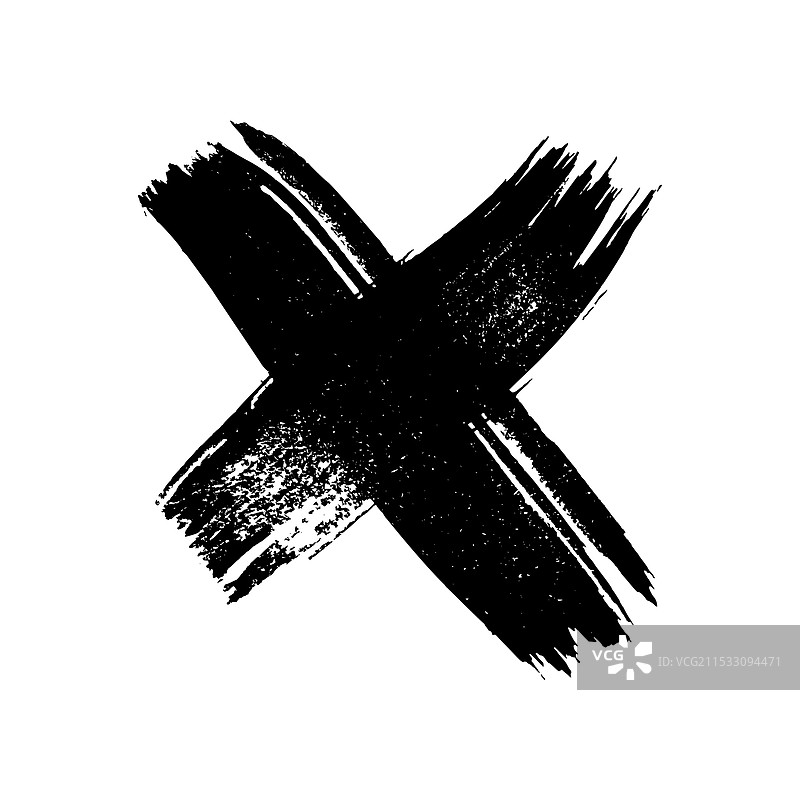 黑色刷子交叉符号图片素材