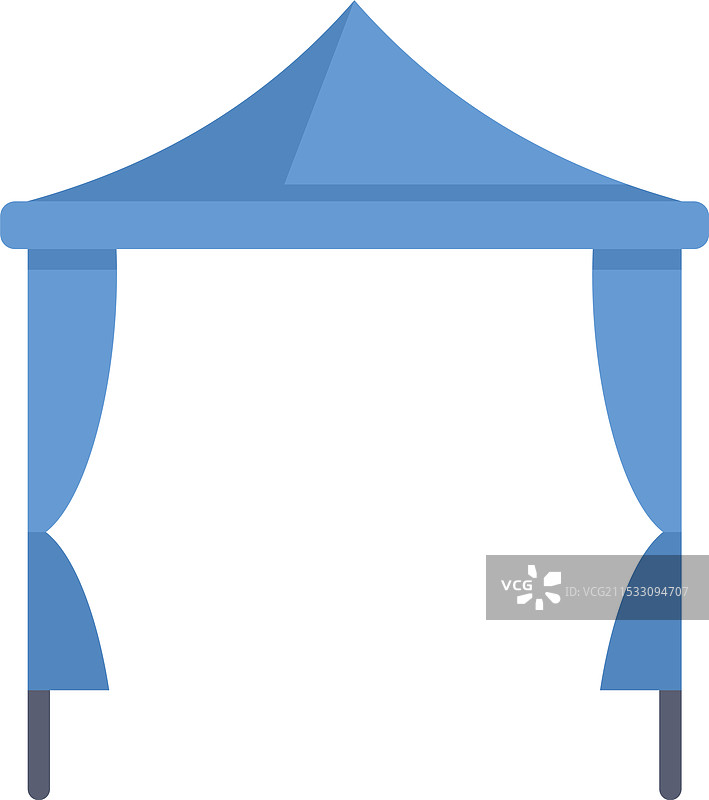 蓝色活动帐篷提供遮阳保护图片素材