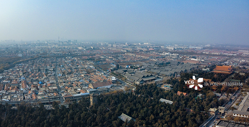 曲阜 曲阜明故城 富良商务中心 秉礼南路 孔庙 航拍图片素材