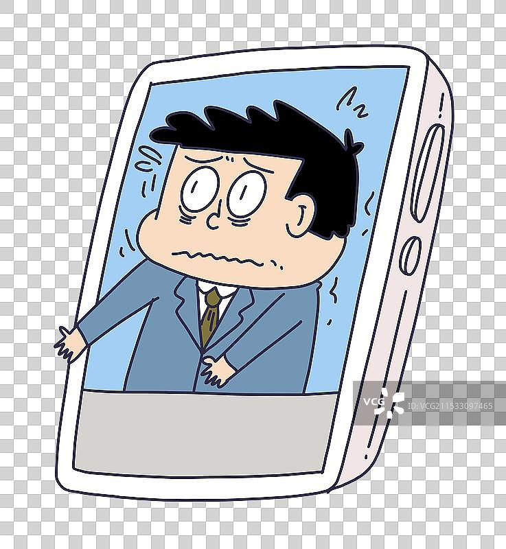 手机主播店铺害怕恐惧的人物图片素材