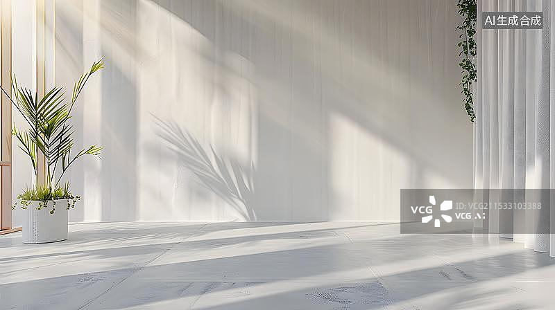 【AI数字艺术】地板上的植物被窗外阳光照着的盆景 AI数字艺术 盆栽 装饰 活力 清新 环境 居家 简单 现特写镜头图片素材