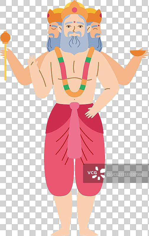 印度教神祇梵天的雕像图片素材