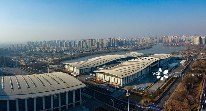 天津 梅江会展中心 梅江中心大厦 美墅金岛  梅江风景区 友谊南路图片素材