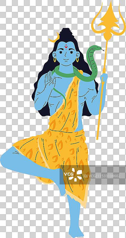 湿婆是印度教的神。图片素材