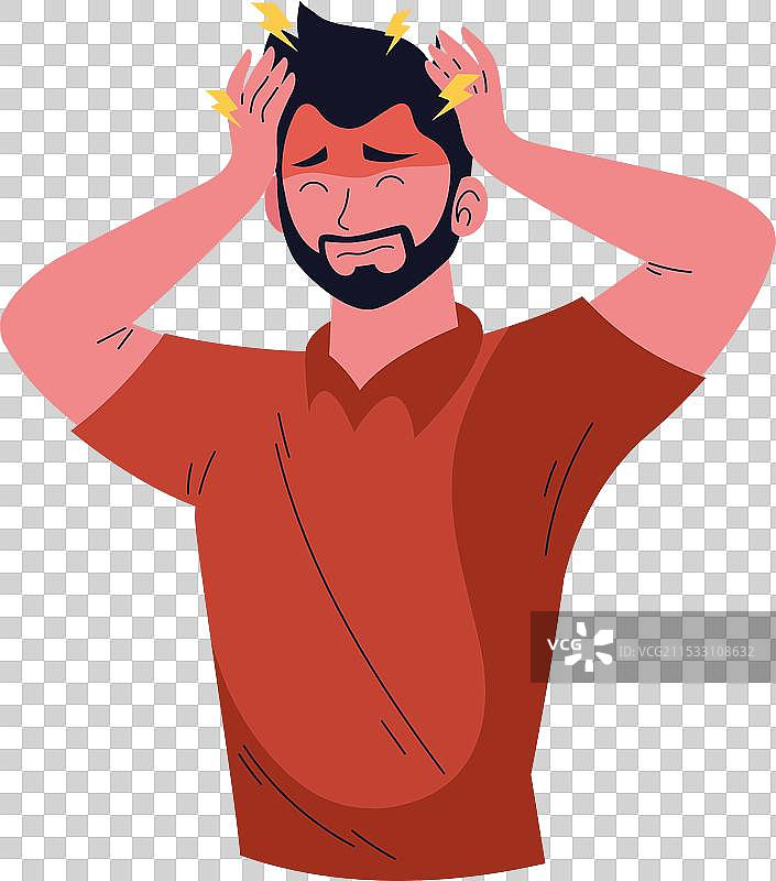 不健康的男人感染了猴痘图片素材