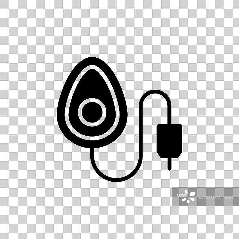 麻醉线条图标，独立于白色背景图片素材