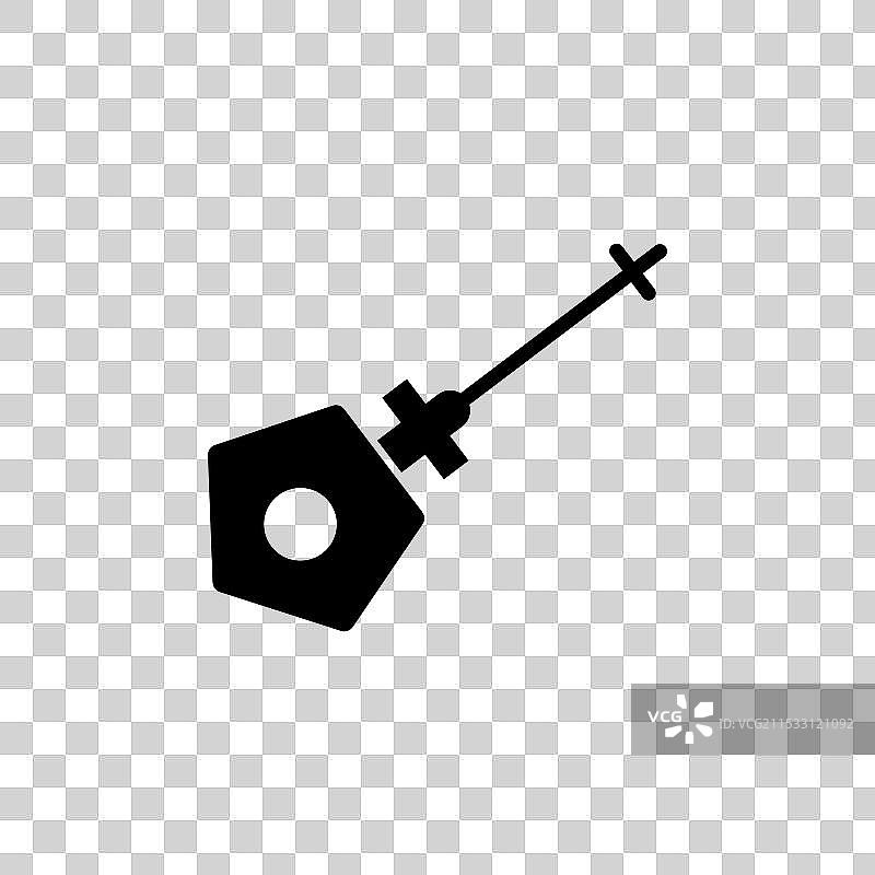 汽车油尺线条图标，背景为白色图片素材