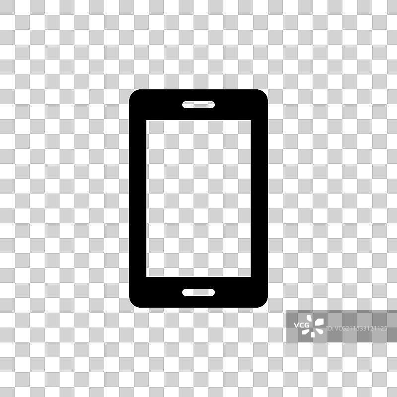 白色背景上的手机线条图标图片素材