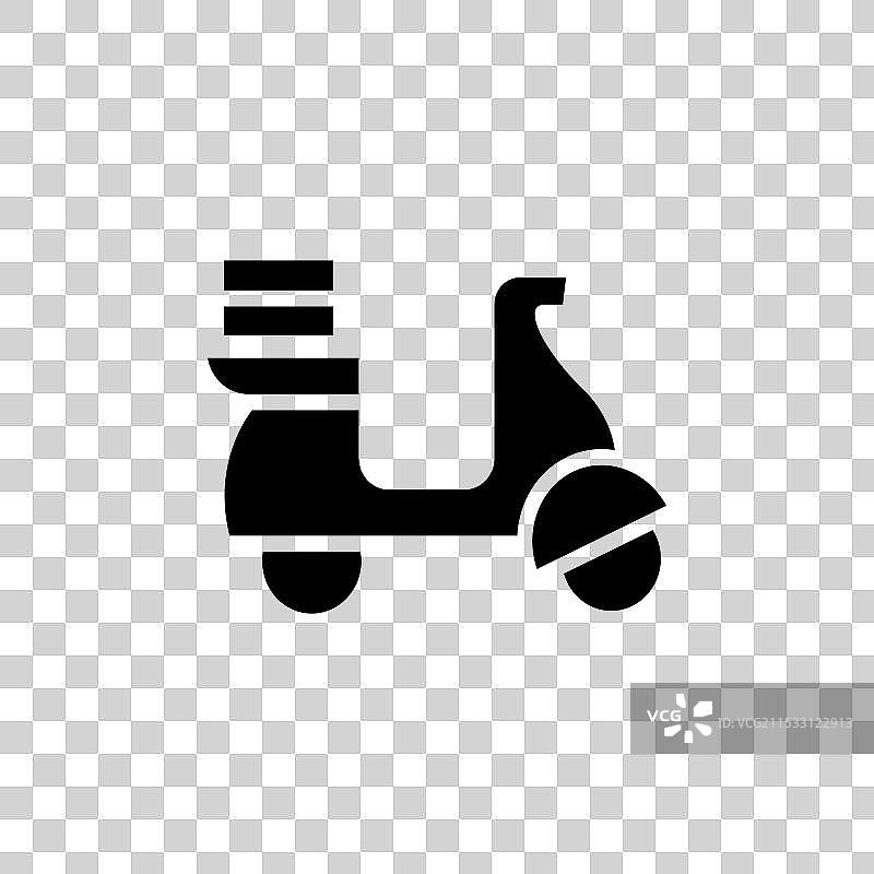 食品配送线条图标，背景为白色图片素材