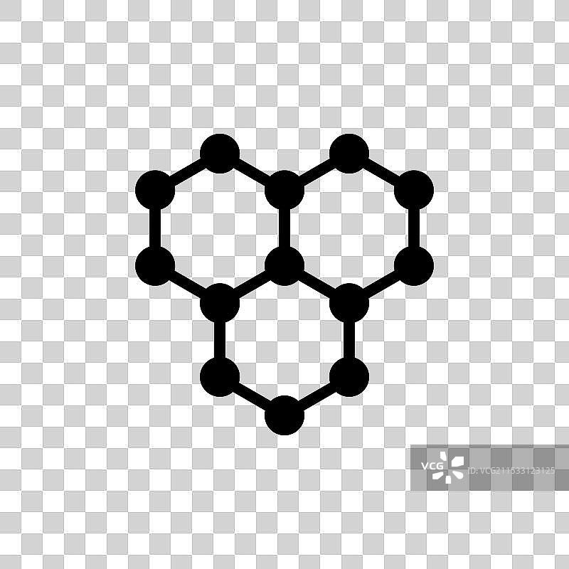 石墨烯线条图标，背景为白色图片素材