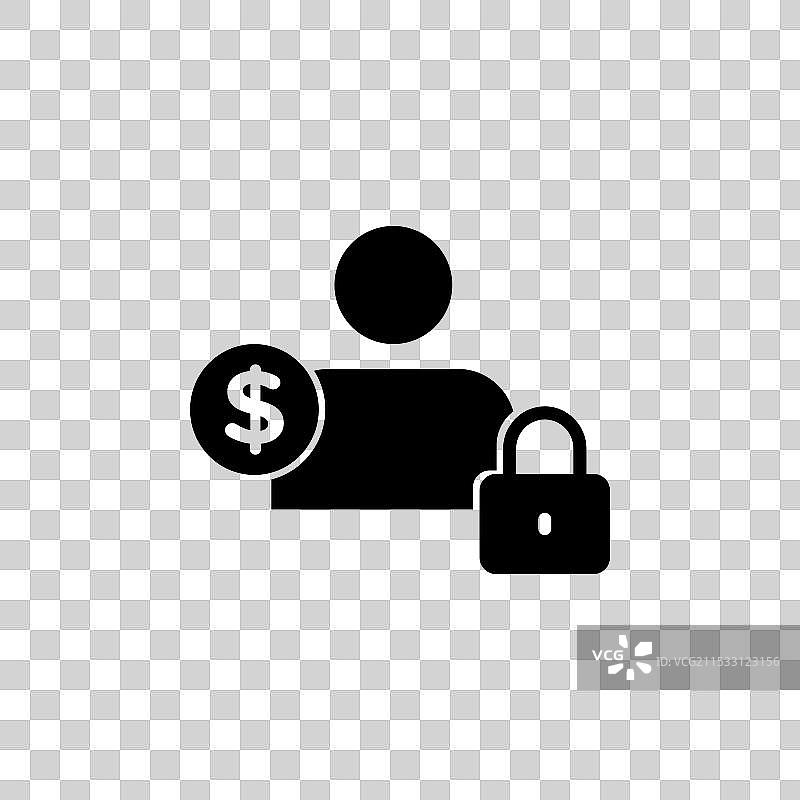 担保人线条图标，背景为白色图片素材