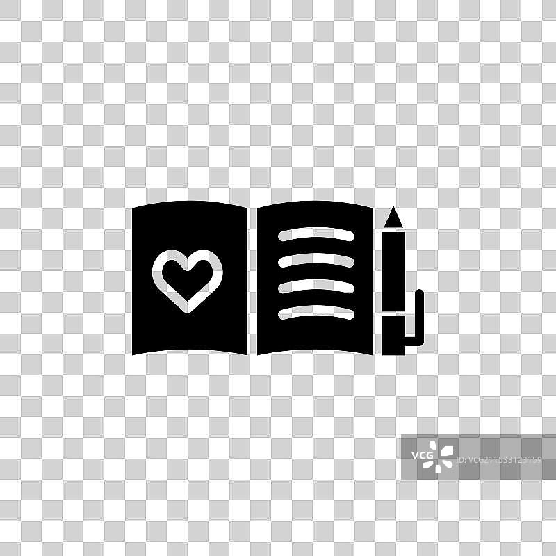 客人预订线条图标，独立于白色背景图片素材