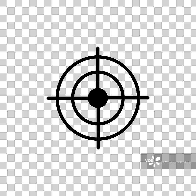 枪靶线图标，背景为白色图片素材