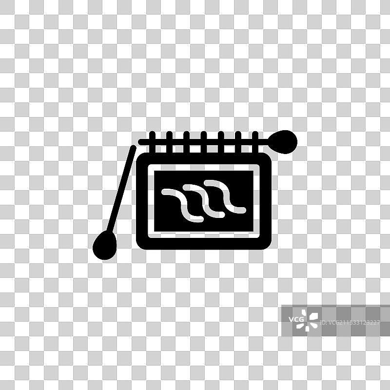 手工织布机线条图标，背景为白色图片素材