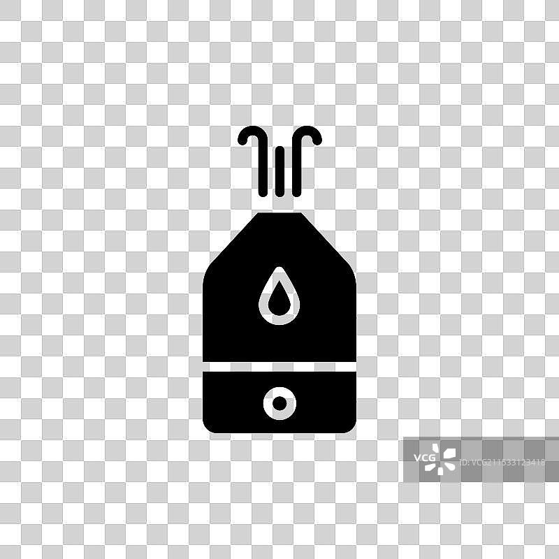 白色背景上的加湿器线条图标图片素材