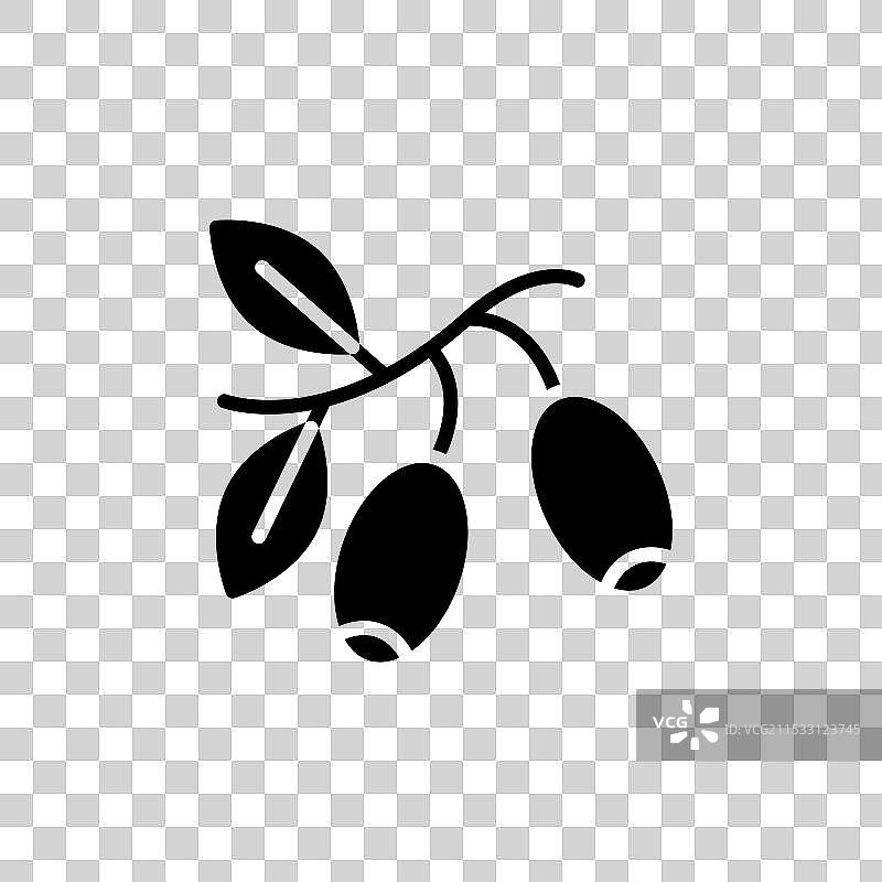 枣子线条图标，背景为白色图片素材