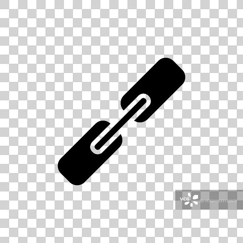 链接线图标，孤立在白色背景上图片素材